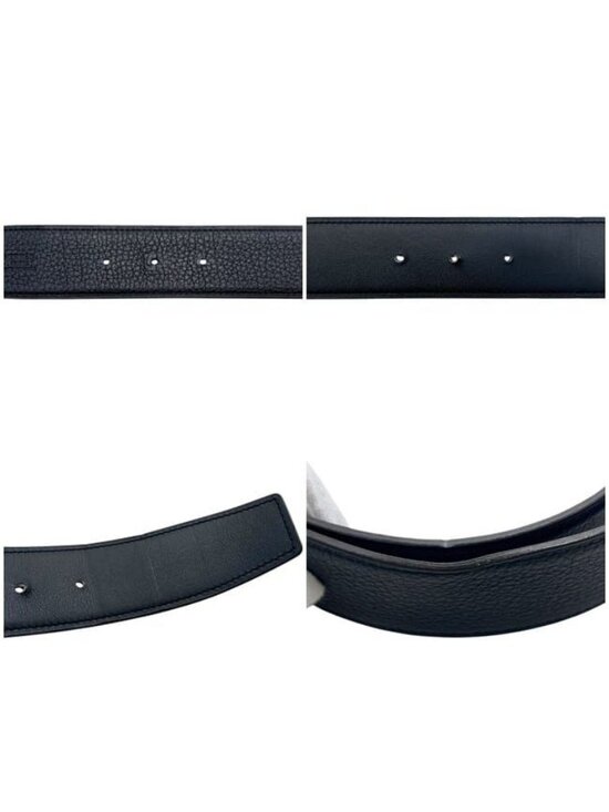 Hermes Belt Black Constance Reversible Waist 90 cm 35 mm Zipper Pattern Leather main image 3